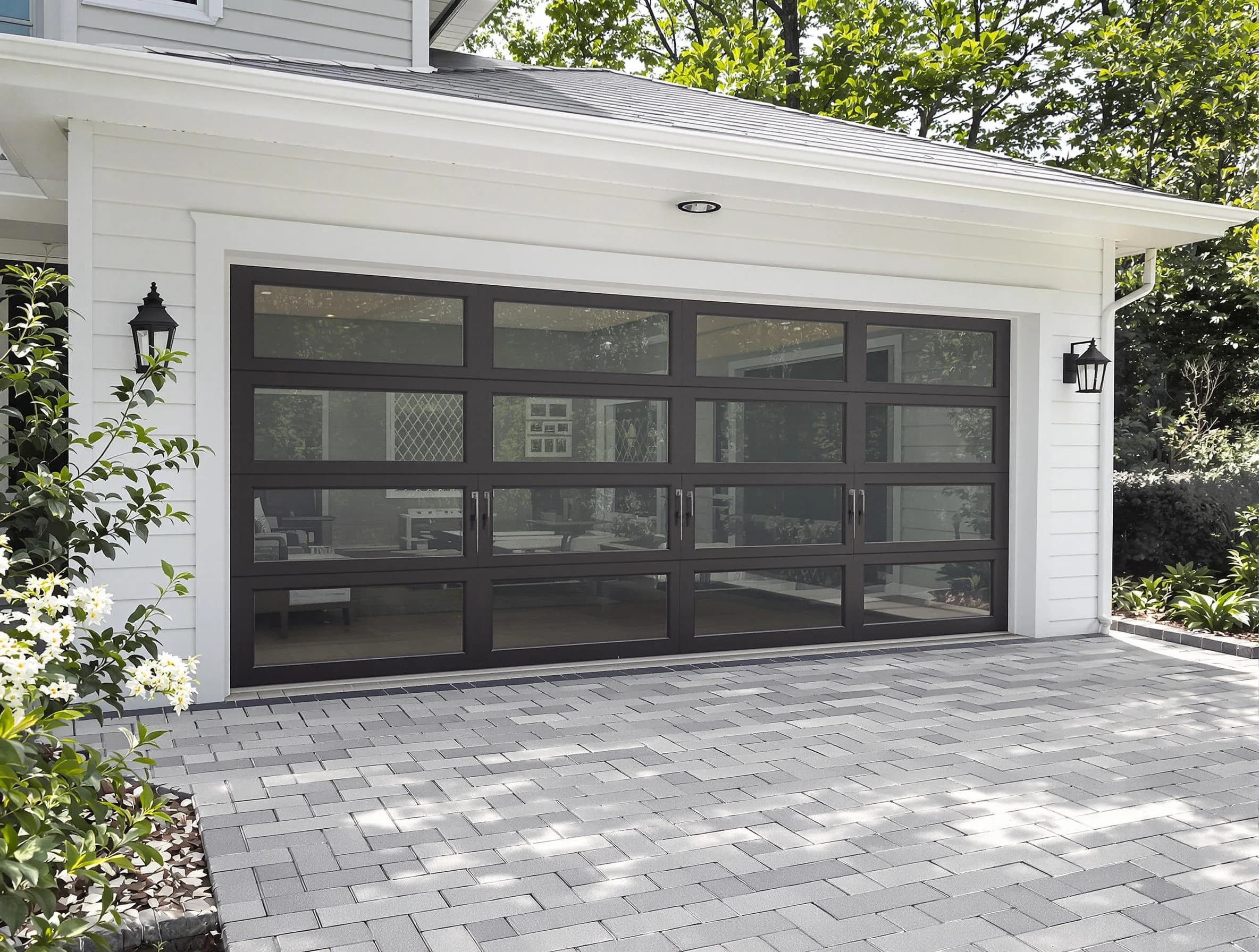Burlington Garage Door Repair design specialist presenting custom garage door options to Burlington homeowner