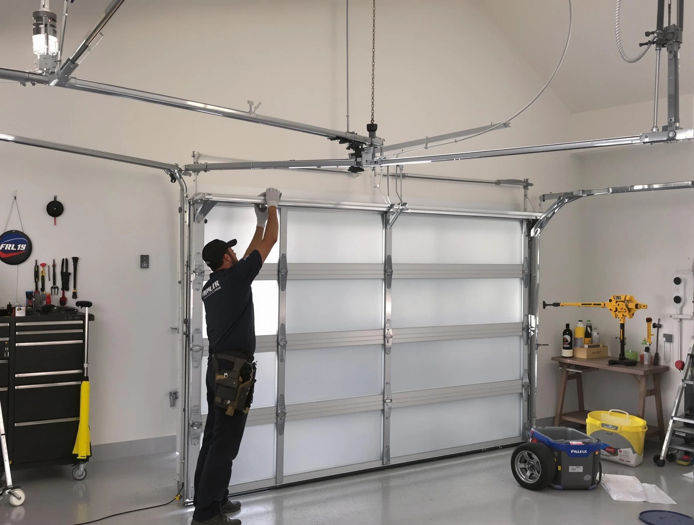 Burlington Garage Door Repair certified team performing precision garage door installation in Burlington