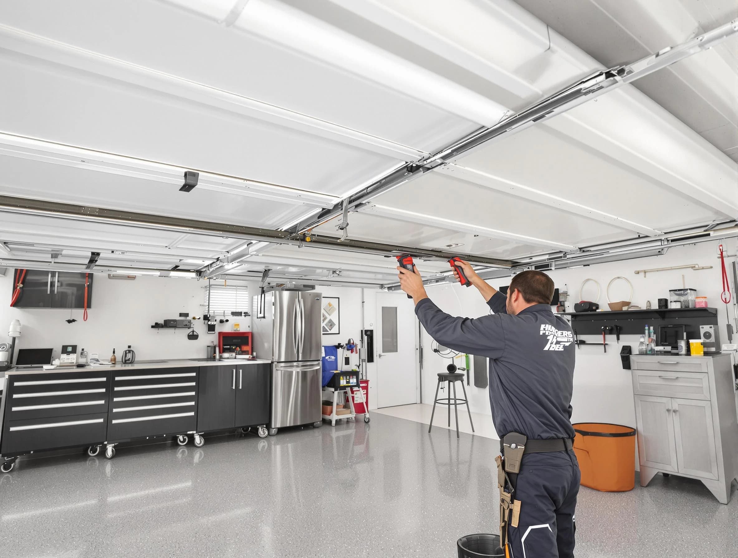 Overhead garage door repair service by Burlington Garage Door Repair in Burlington