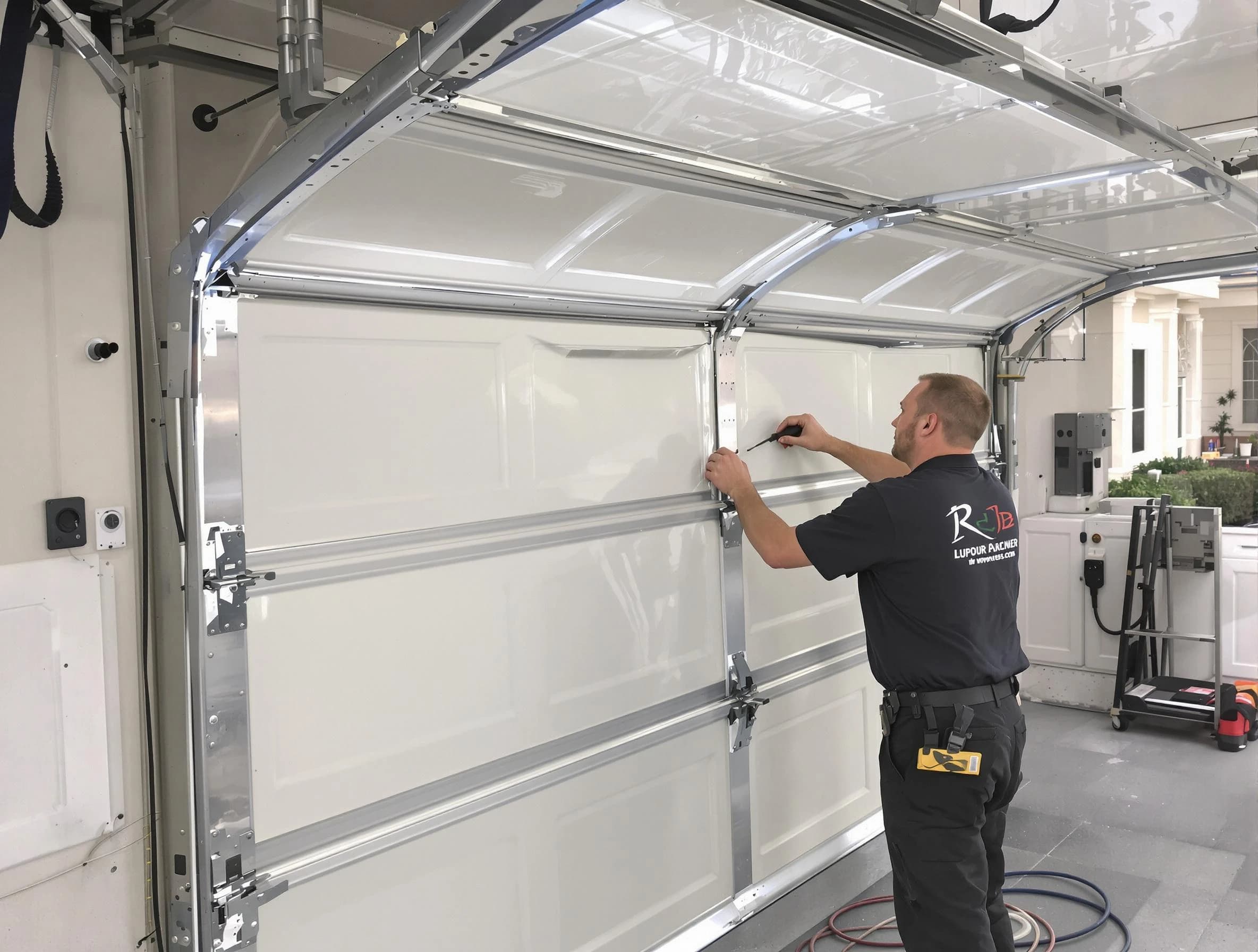 Burlington Garage Door Repair professional performing panel repair in Burlington