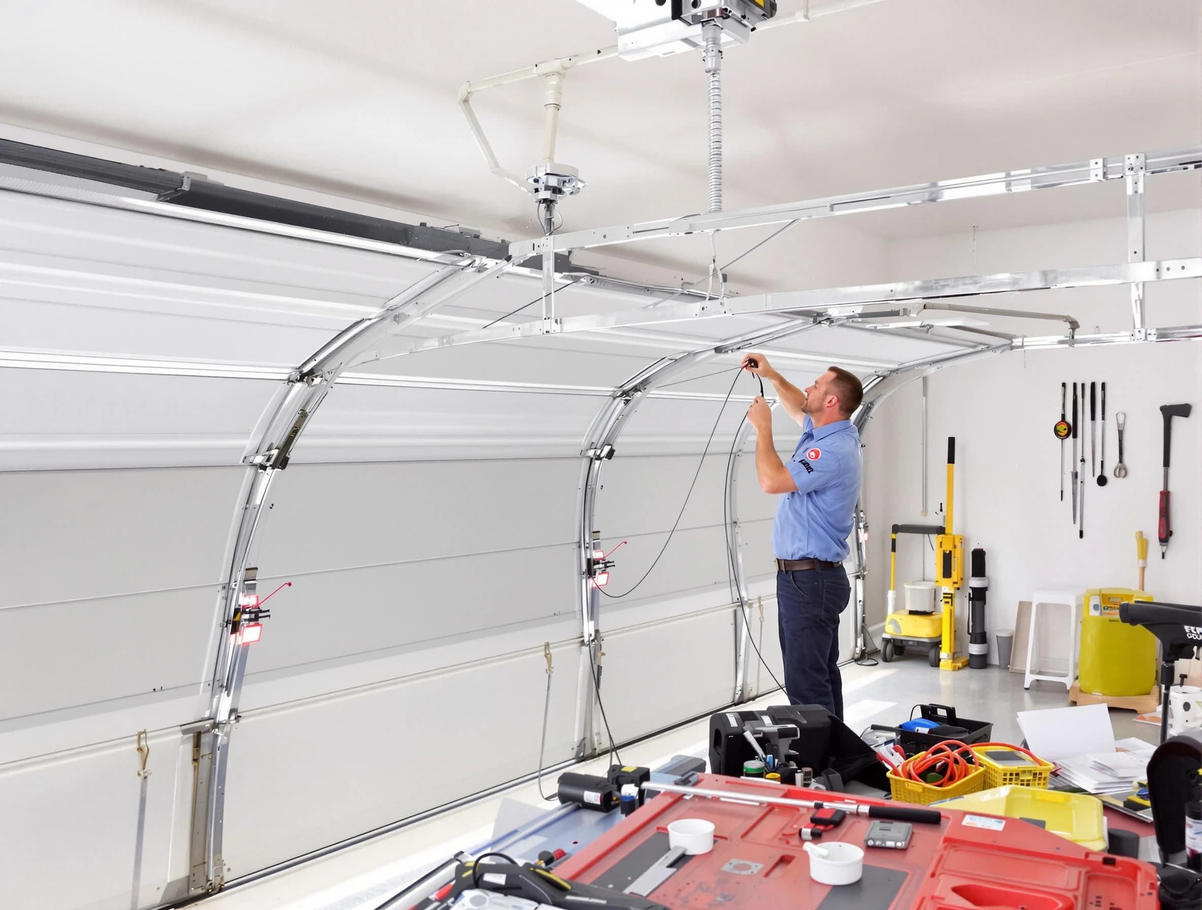 Garage door cable repair service by Burlington Garage Door Repair in Burlington