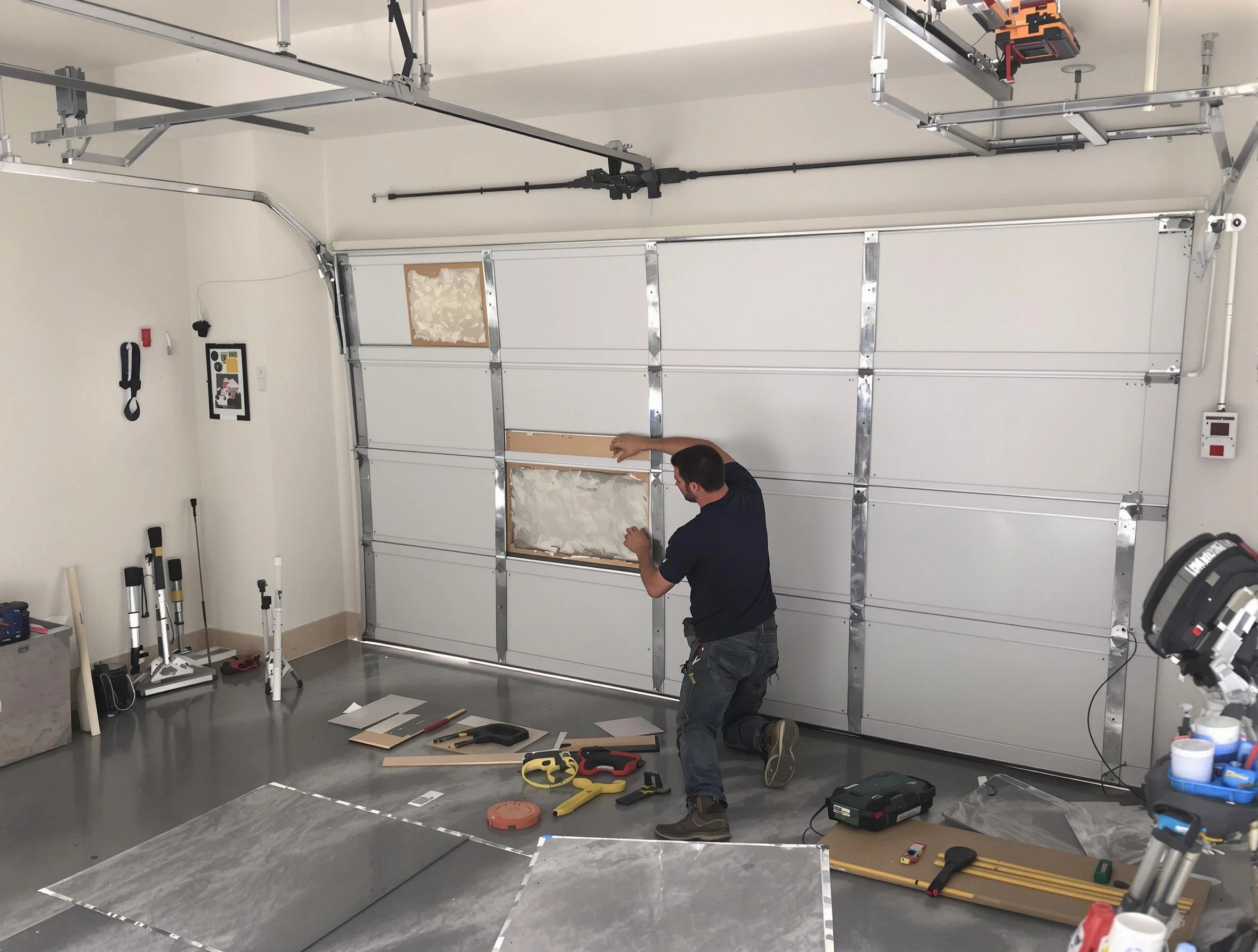 Garage Door Panel Repair in Burlington