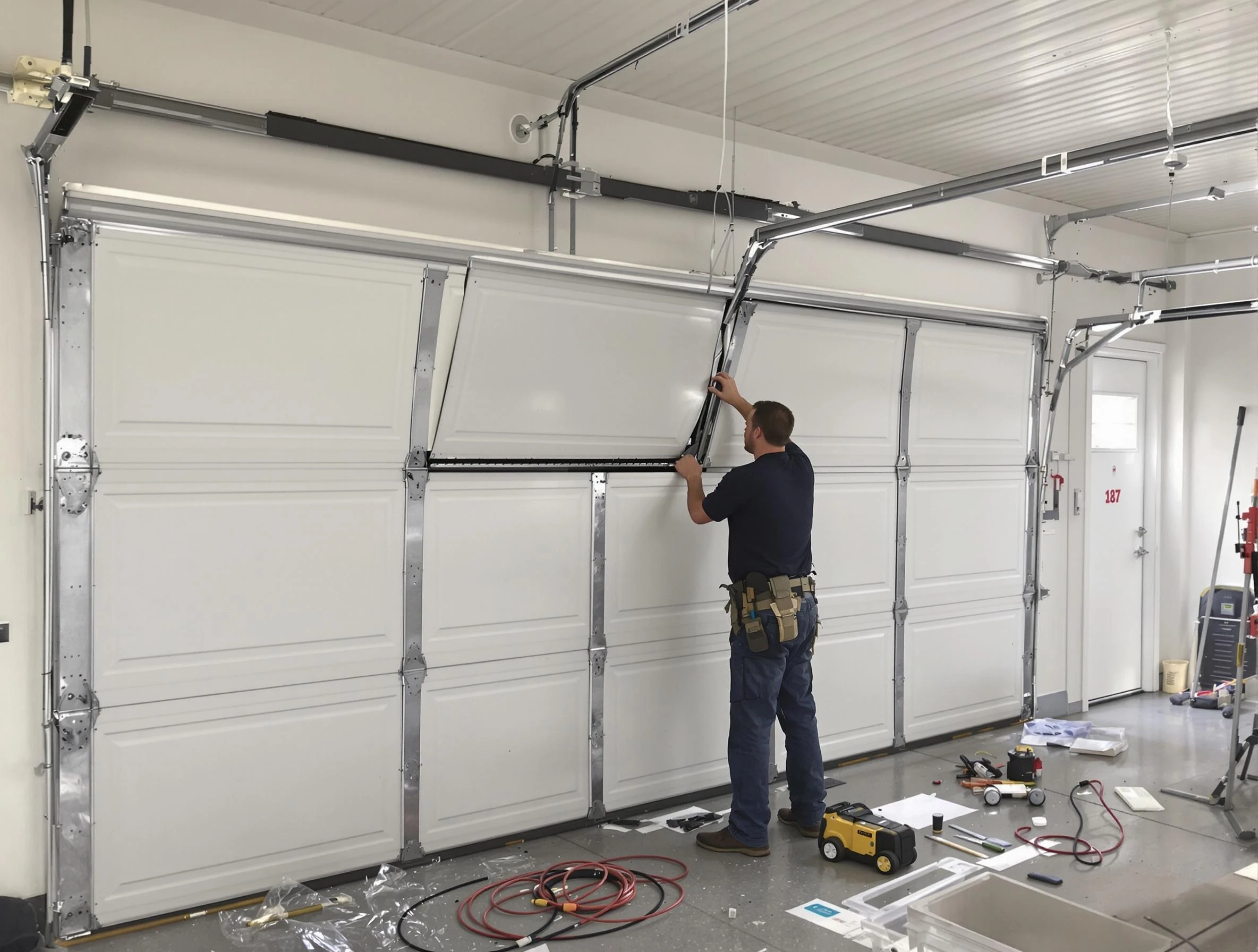 Garage Door Section Replacement in Burlington