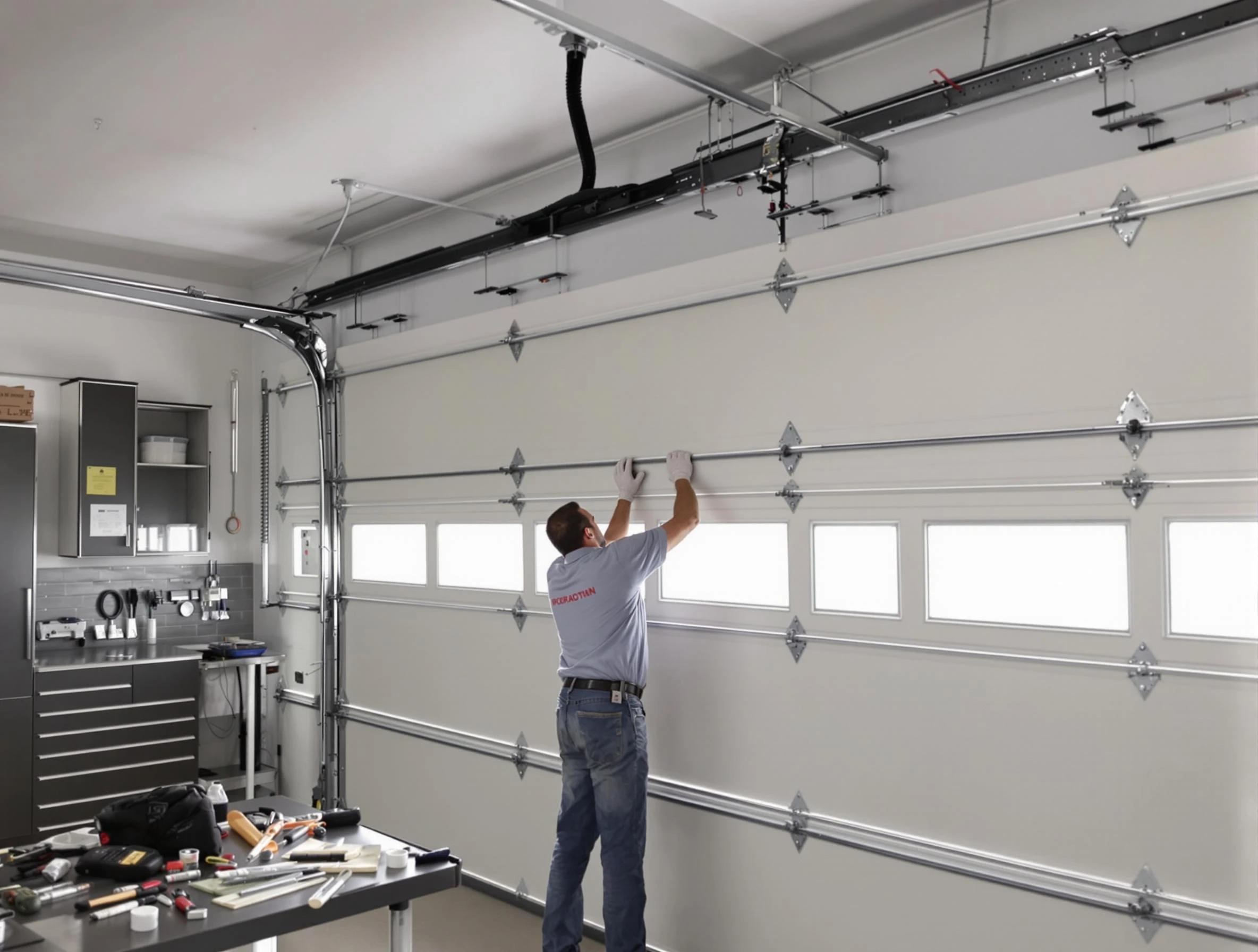 Garage Door Track Repair in Burlington