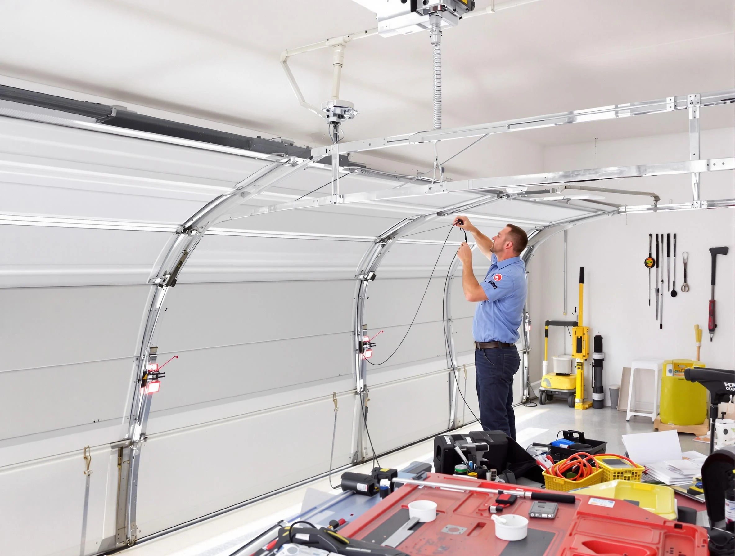 Garage door cable repair service by Burlington Garage Door Repair in Burlington