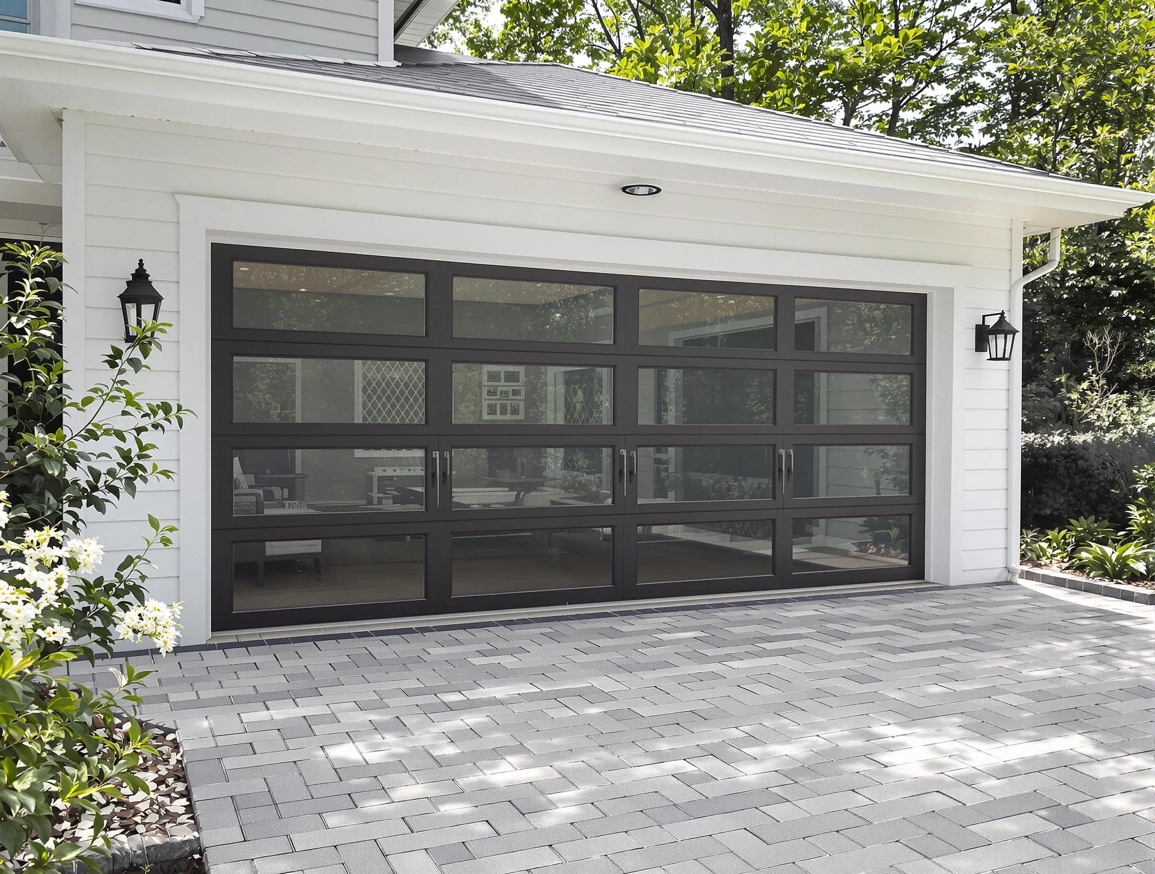 Burlington Garage Door Repair design specialist presenting custom garage door options to Burlington homeowner