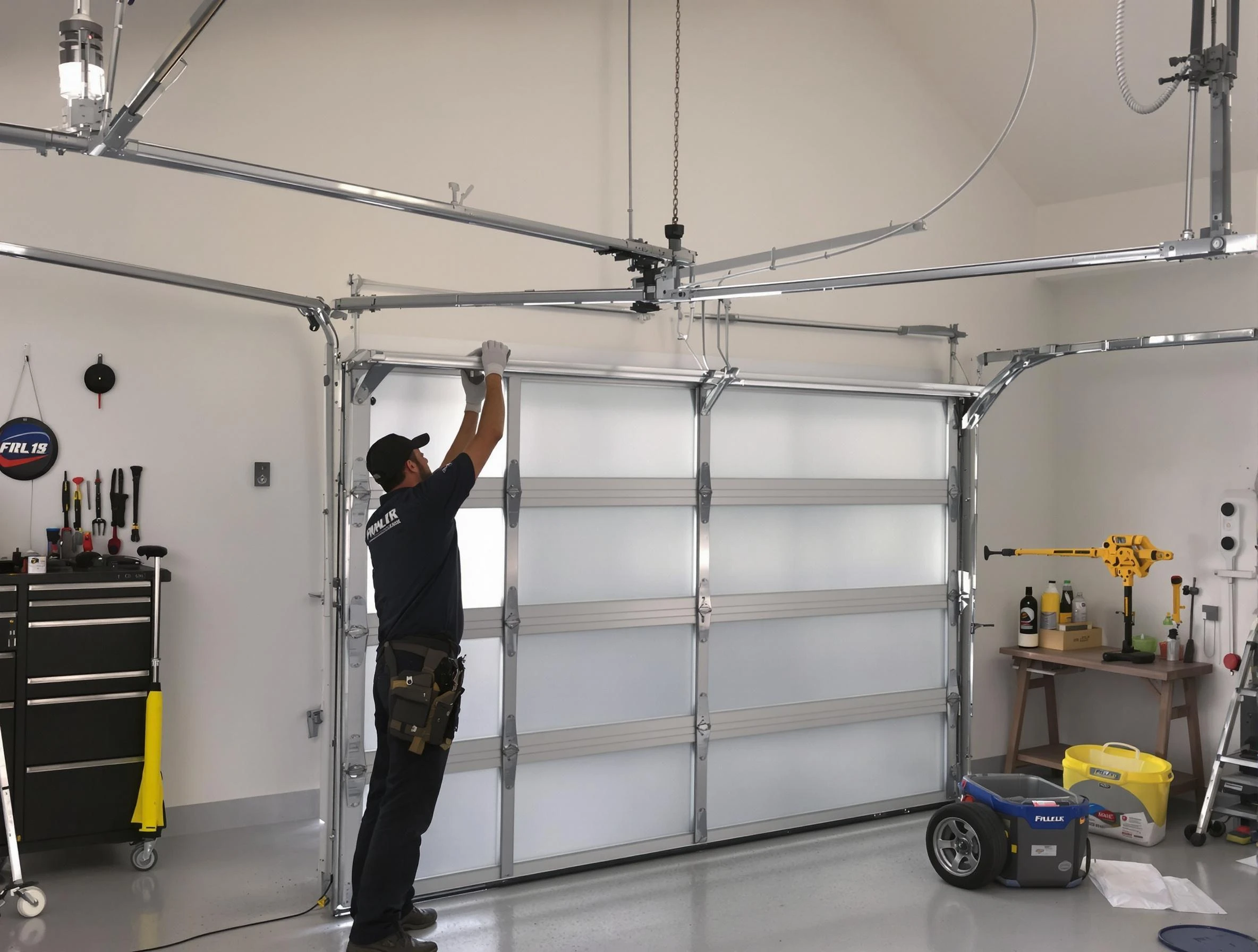 Burlington Garage Door Repair certified team performing precision garage door installation in Burlington