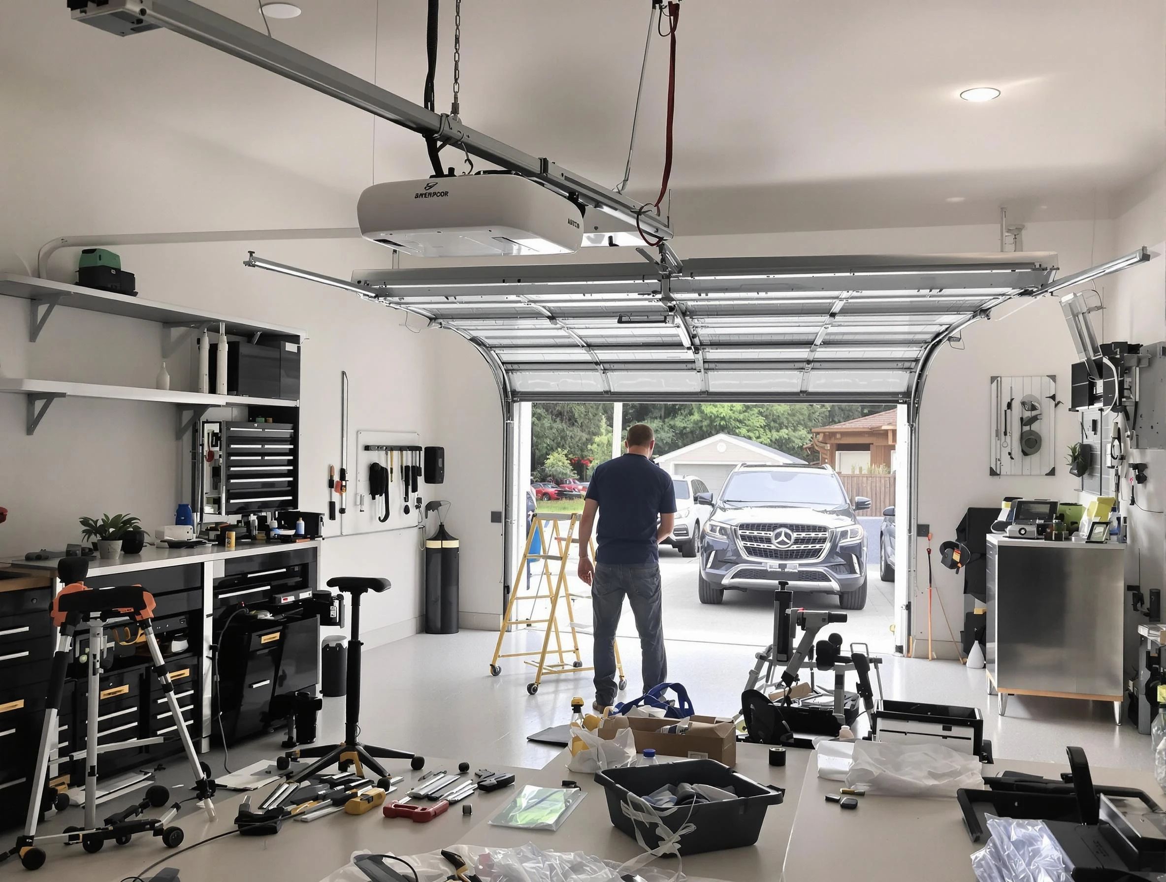 Garage door opener installation by Burlington Garage Door Repair in Burlington