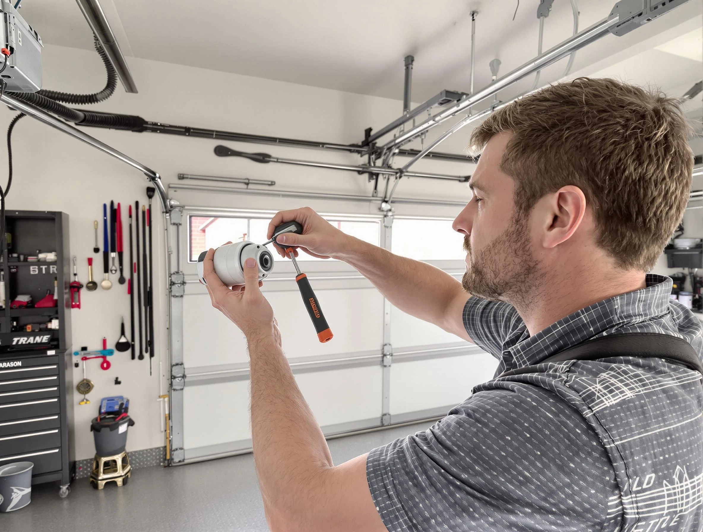 Garage door opener repair service by Burlington Garage Door Repair in Burlington