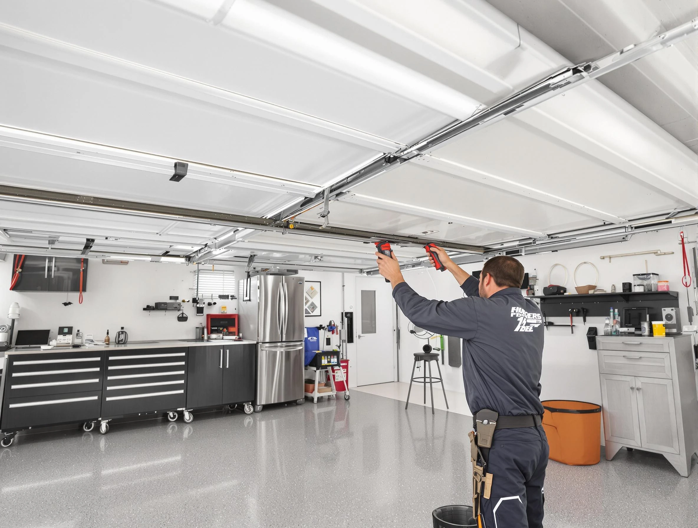 Overhead garage door repair service by Burlington Garage Door Repair in Burlington